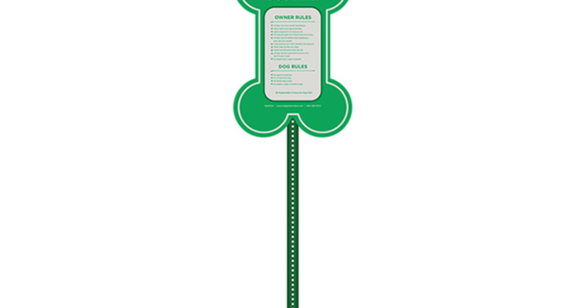Dog Park Welcome Sign without Fire Hydrant | BarkPark