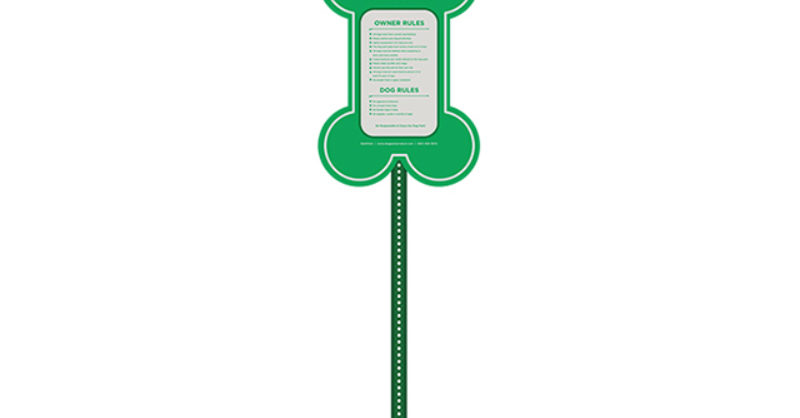 Dog Park Welcome Sign without Fire Hydrant | BarkPark